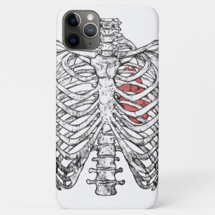 Vintage Ribcage & Heart Anatomy Halloween iPhone 11 Pro Max Case