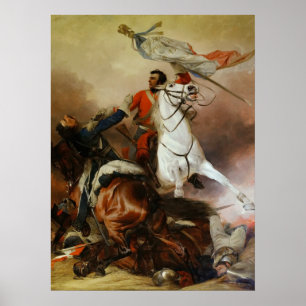 Vintage Richard Ansdell The Fight For The Standard Poster