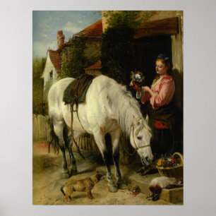 Vintage Richard Ansdell The Gardeners Daughter Poster