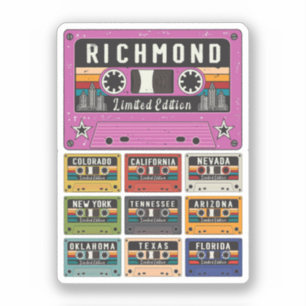 Vintage Richmond City travel Sticker