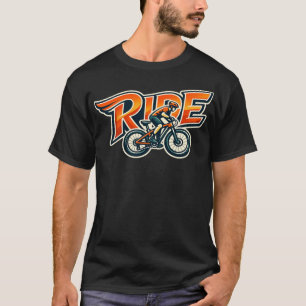 Vintage RIDE Bold Motorcycle Biker T-Shirt 