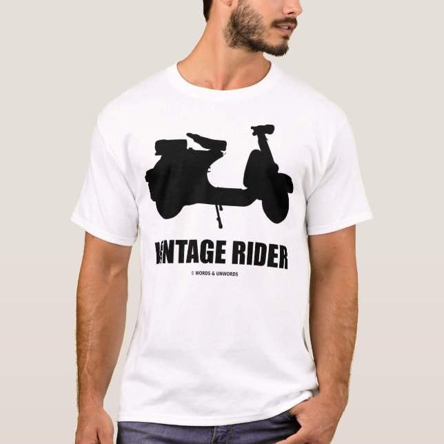 Vintage Rider (Motor Scooter) T-Shirt (Front)