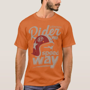 Vintage Rider motorcycle pro racing retro helmet T-Shirt