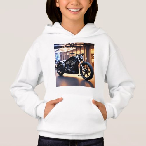 Vintage Rides Classic Car and Motorcycle Outlines Hoodie