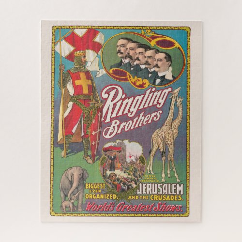 Vintage Ringling Brothers Circus Poster Jigsaw Puzzle