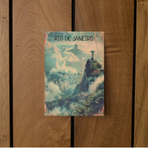 Vintage Rio de Janeiro Travel Jesus Statue Postcard