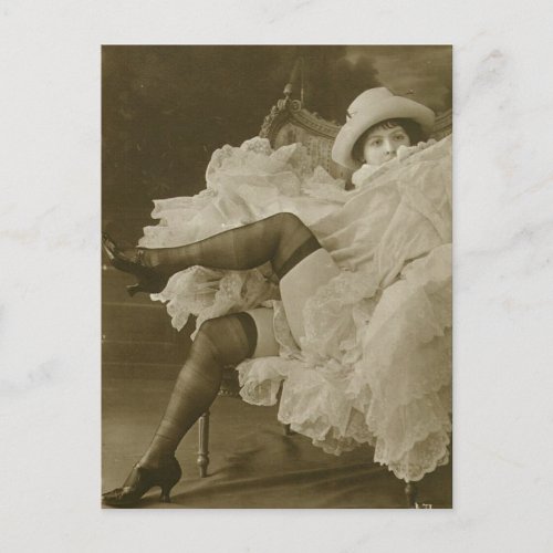 Vintage risque Dancing Postcard