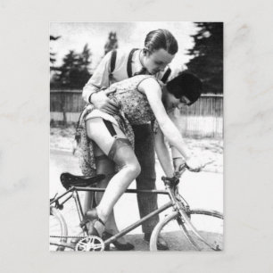 Vintage risque girl photo postcard