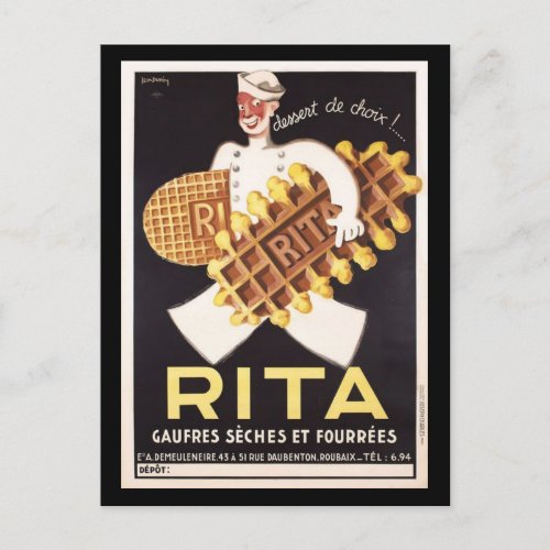 Vintage Rita Biscuit Ad Postcard