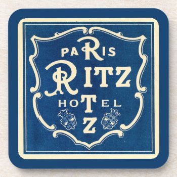 Vintage Ritz Beverage Coaster by EnKore at Zazzle