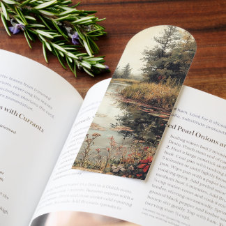 Vintage River Garden Floral Nature Travel Bookmarks