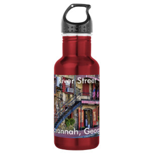 Vintage River Street, Savannah, Georgia Photo Stainless Steel Water Bottle