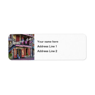 Vintage River Street Savannah Georgia Travel Photo Label