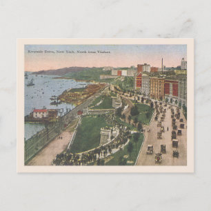 Vintage Riverside Drive New York Postcard