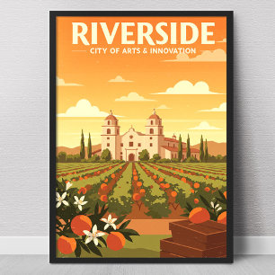 Vintage Riverside Poster
