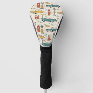 Vintage Road Trip Pattern (1) Golf Head Cover