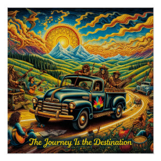 Vintage Road Trip Poster