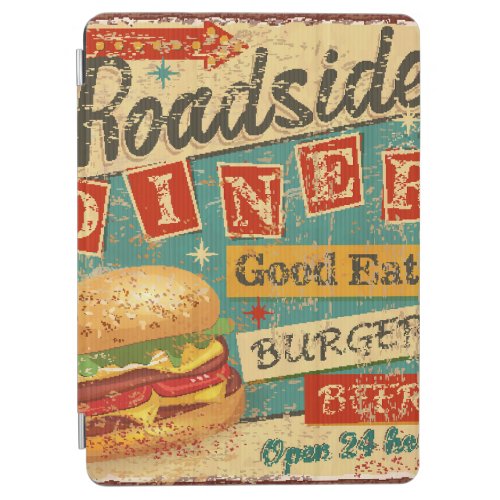 Vintage Roadside Diner metal sign diner retro v iPad Air Cover