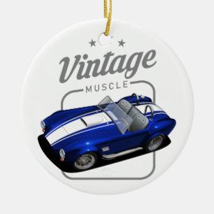 Vintage Roadster Ceramic Ornament