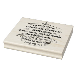 Vintage Roasted Ground Coffee Spices Mustard Stamp