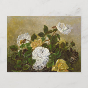 Vintage Robert Duncanson Still Life with Roses Postcard
