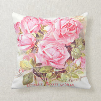 Vintage Robert Scott Seed Pack Floral Pillow