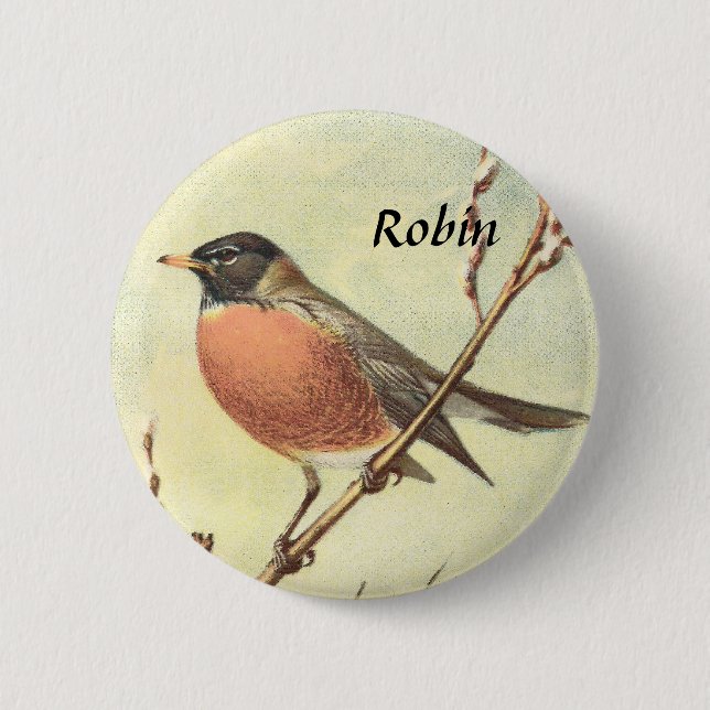 Vintage Robin Button (Front)