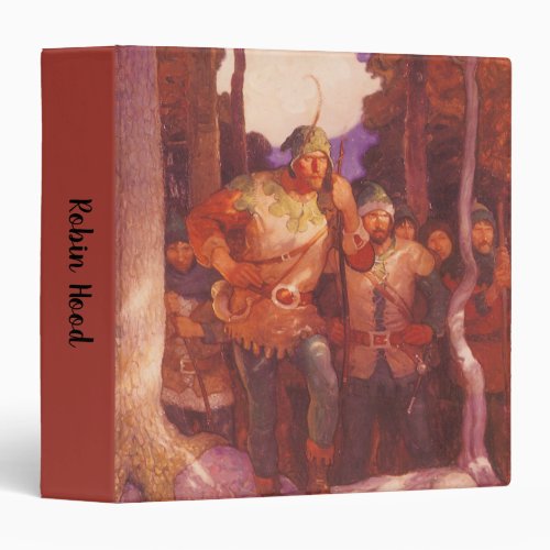 Vintage Robin Hood and His Merry Men by NC Wyeth 3 Ring Binder