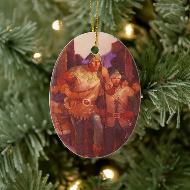 Vintage Robin Hood and His Merry Men by NC Wyeth Ceramic Ornament (Tree)