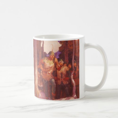 Vintage Robin Hood and His Merry Men by NC Wyeth Coffee Mug