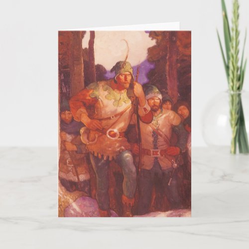 Vintage Robin Hood and His Merry Men by NC Wyeth Holiday Card