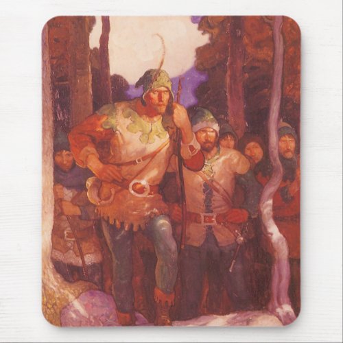 Vintage Robin Hood and His Merry Men by NC Wyeth Mouse Pad