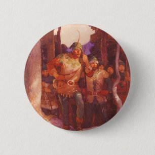 Vintage Robin Hood and His Merry Men by NC Wyeth Pinback Button