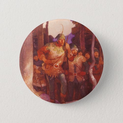 Vintage Robin Hood and His Merry Men by NC Wyeth Pinback Button