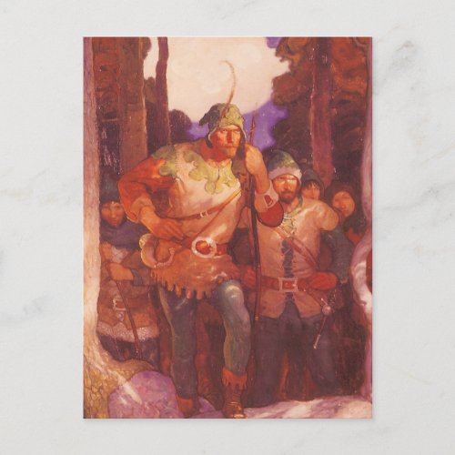 Vintage Robin Hood and His Merry Men by NC Wyeth Postcard