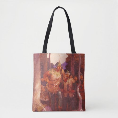 Vintage Robin Hood and His Merry Men by NC Wyeth Tote Bag