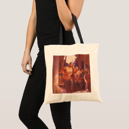 Vintage Robin Hood and His Merry Men by NC Wyeth Tote Bag