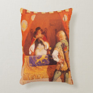 Vintage Robin Hood Meets Maid Marian by NC Wyeth Accent Pillow