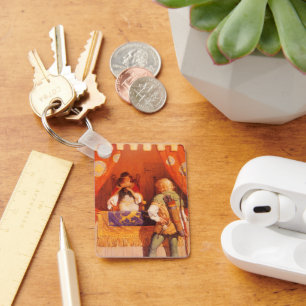 Vintage Robin Hood Meets Maid Marian by NC Wyeth Keychain