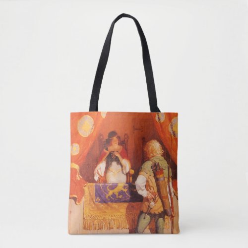 Vintage Robin Hood Meets Maid Marian by NC Wyeth Tote Bag