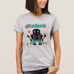 Vintage Robot Classic Funny Attacked by Cuteness  T-Shirt
