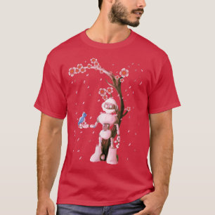 Vintage Robot Gift Sakura Japanese Cherry Blossom  T-Shirt