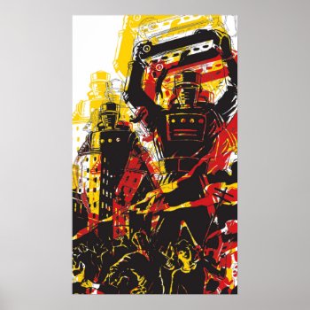 Vintage Robot Poster by 785tees at Zazzle