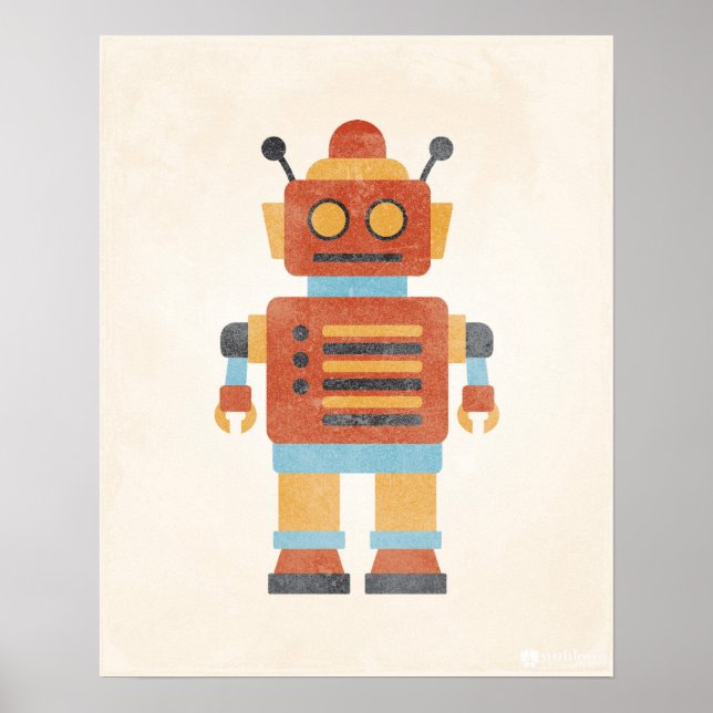 Vintage Robot Poster (Front)