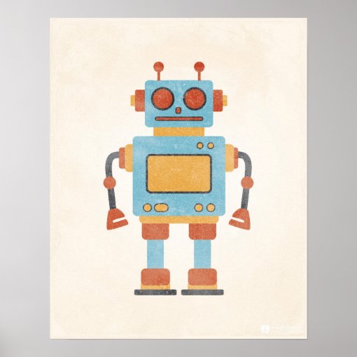 Vintage Robot Poster Zazzle