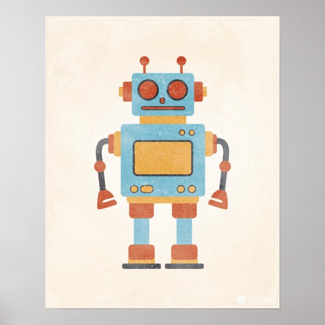 Vintage Robot Poster (Front)