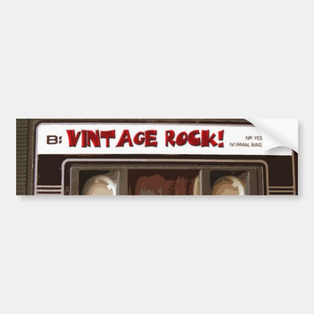 Vintage Rock Bumper Sticker (Front)