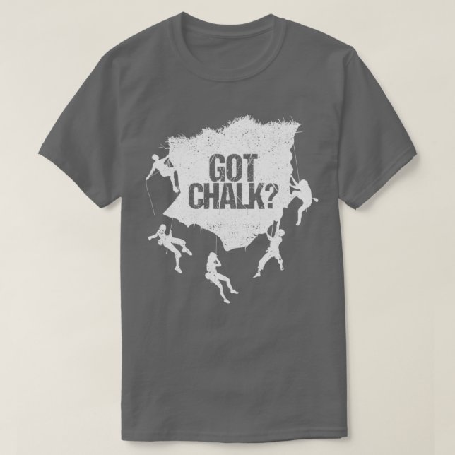 Vintage rock climbing bouldering climber chalk T-Shirt (Design Front)