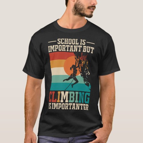 Vintage Rock Climbing T_Shirt Funny Climbing Shir T_Shirt