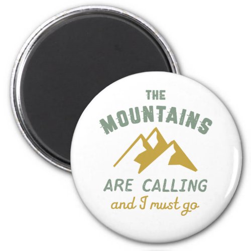 Vintage Rock Climbing The Mountains Are Calling Magnet